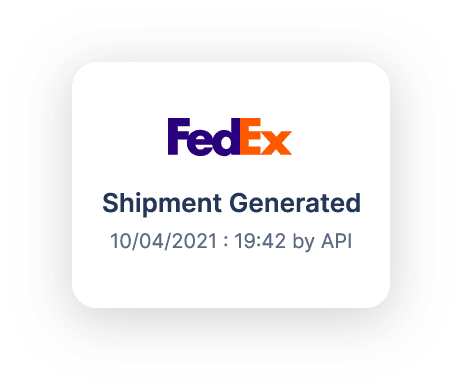 Shipment Generated Notification
