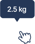 A graphic saying 2.5kg