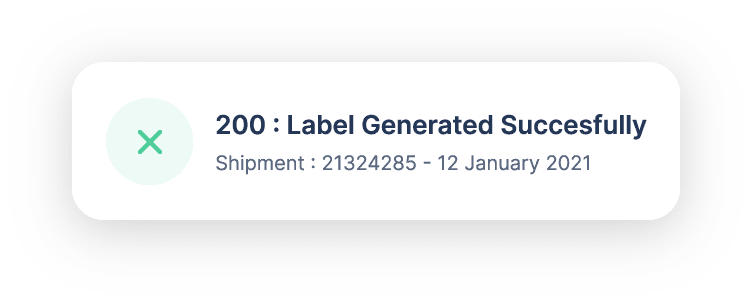 Label Generated Successfully