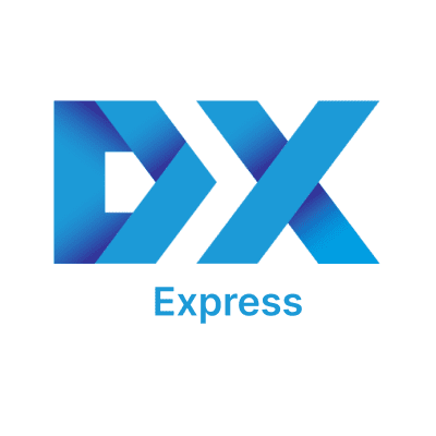 DX Express Logo, showcasing one of the courier services integrated within Despatch Cloud for fast and efficient express delivery solutions.