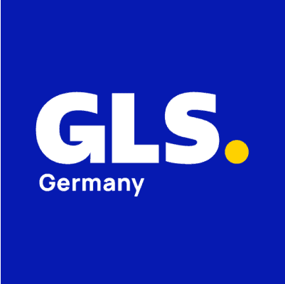 GLS Germany Logo, showcasing a trusted courier service integrated within Despatch Cloud for efficient and reliable parcel delivery across Germany.