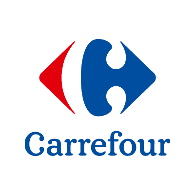 Carrefour Logo, integrated with Despatch Cloud as a sales channel to streamline order management and fulfilment for retailers in the grocery and household sectors.